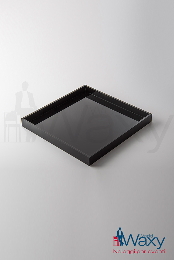 PLEXY: vassoio plexiglass cm 30x30 nero
