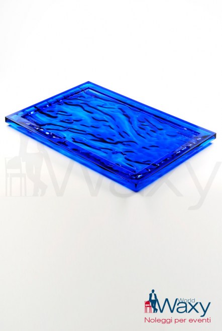 Vassoio Kartell mod Dune cm 46x32 blu