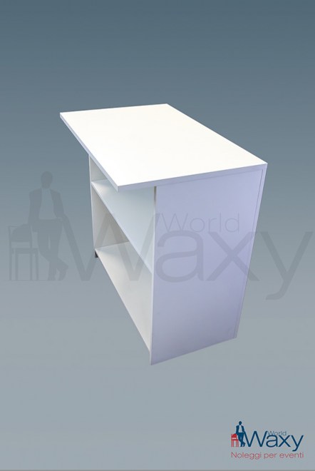 banco/desk reception bianco L 100x P50 cm H 100