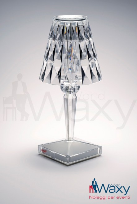 lampada Kartell mod Battery Cristallo cm 13x13 h 22 cm