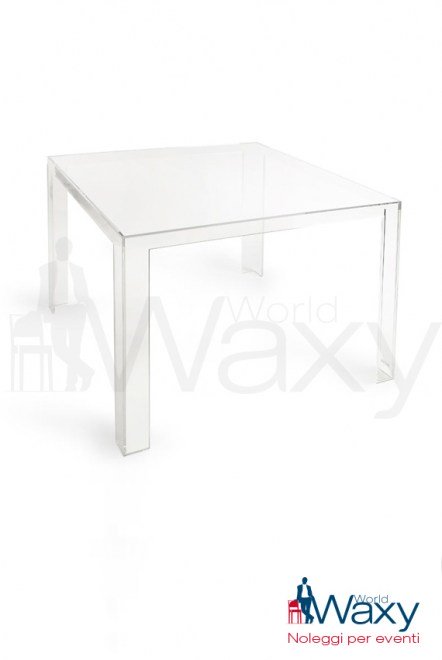 tavolo Kartell mod. Invisible cm. 100x100xh72 in policarbonato trasparente 
