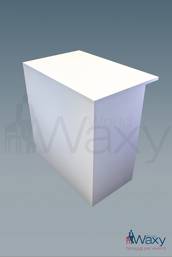 banco/desk reception bianco L 100x P50 cm H 100
