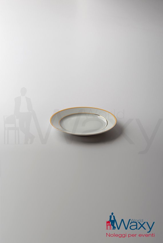 piatto pane cm 17 porcellana mod. Aida filo oro