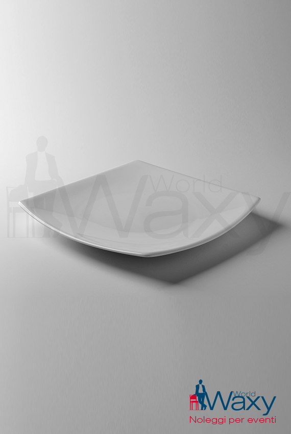 piatto piano quadrato cm 26,5 mod Vela