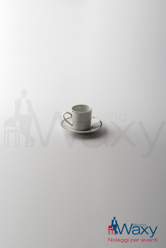tazza caffè porcellana mod. Aida filo platino