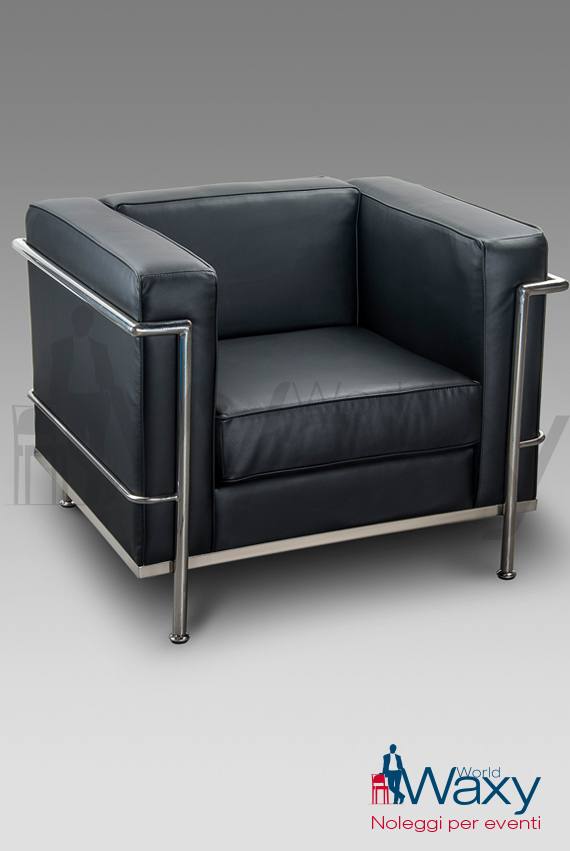 poltrona Milano ecopelle nera