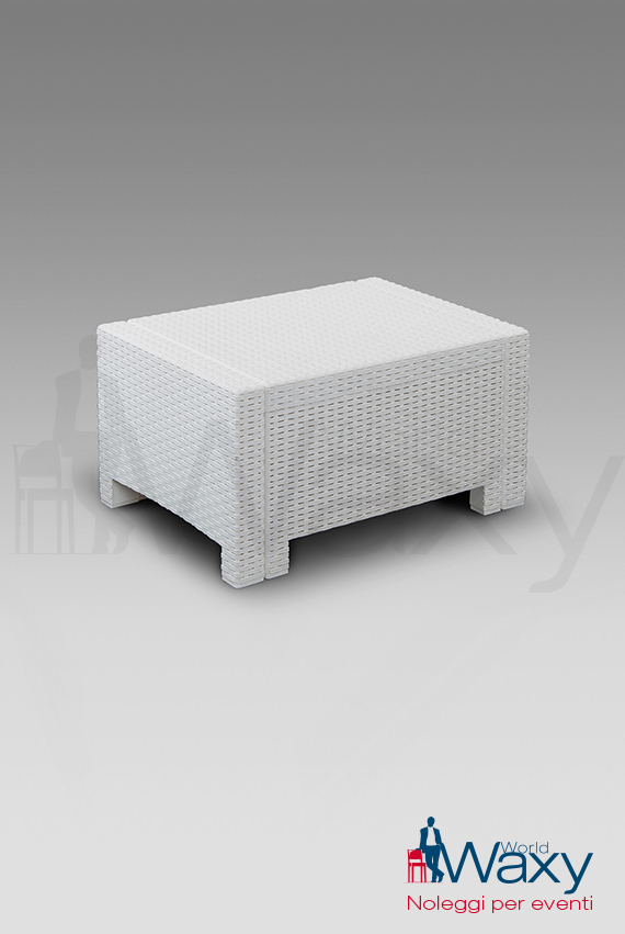 tavolo rettangolare mis 70x48xh37 ecovimini bianco