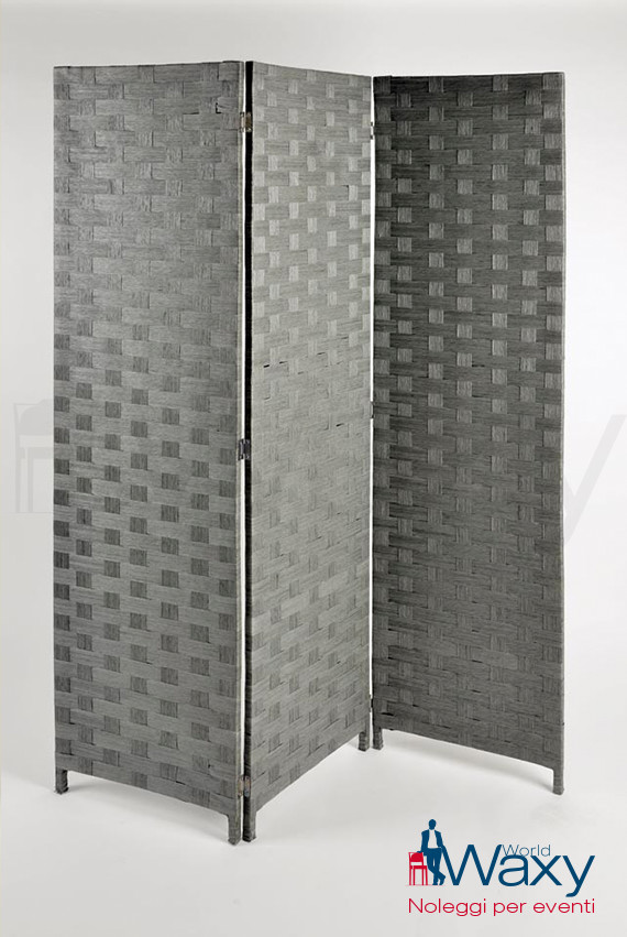 separè in vimini grigio/verde h. 180x140 