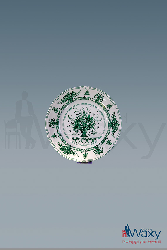 piatto piano cm 26 porcellana mod. Anthiros verde