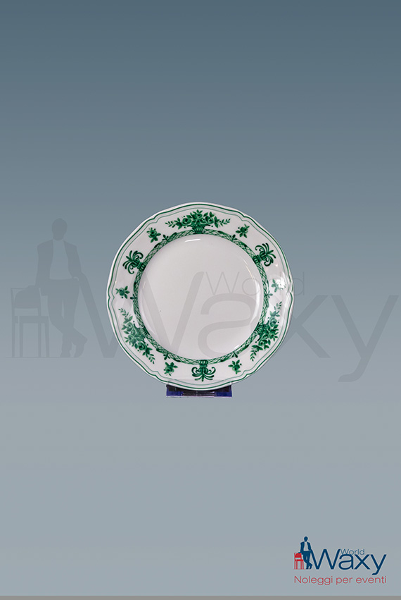 piatto piano cm 26 porcellana mod. Anthiros verde
